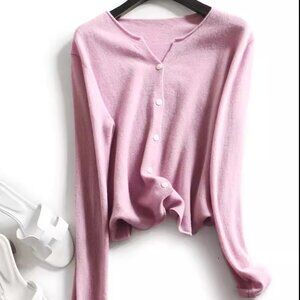 The Softest Wool Cardigans for Spring, Bundle of 2 - Light Lilac & Peach